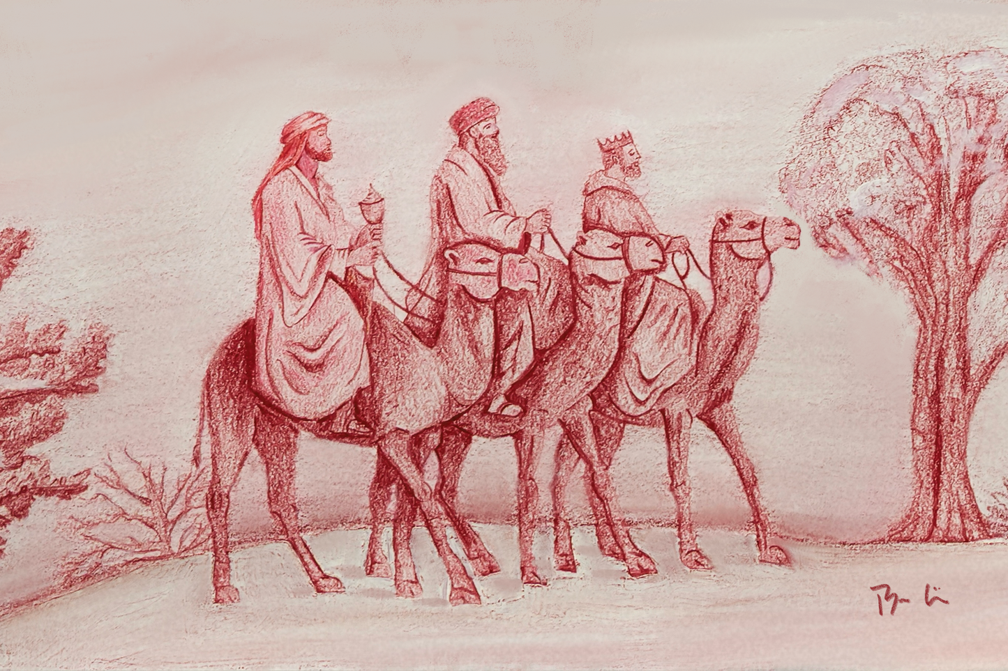 Ornaments; set of four