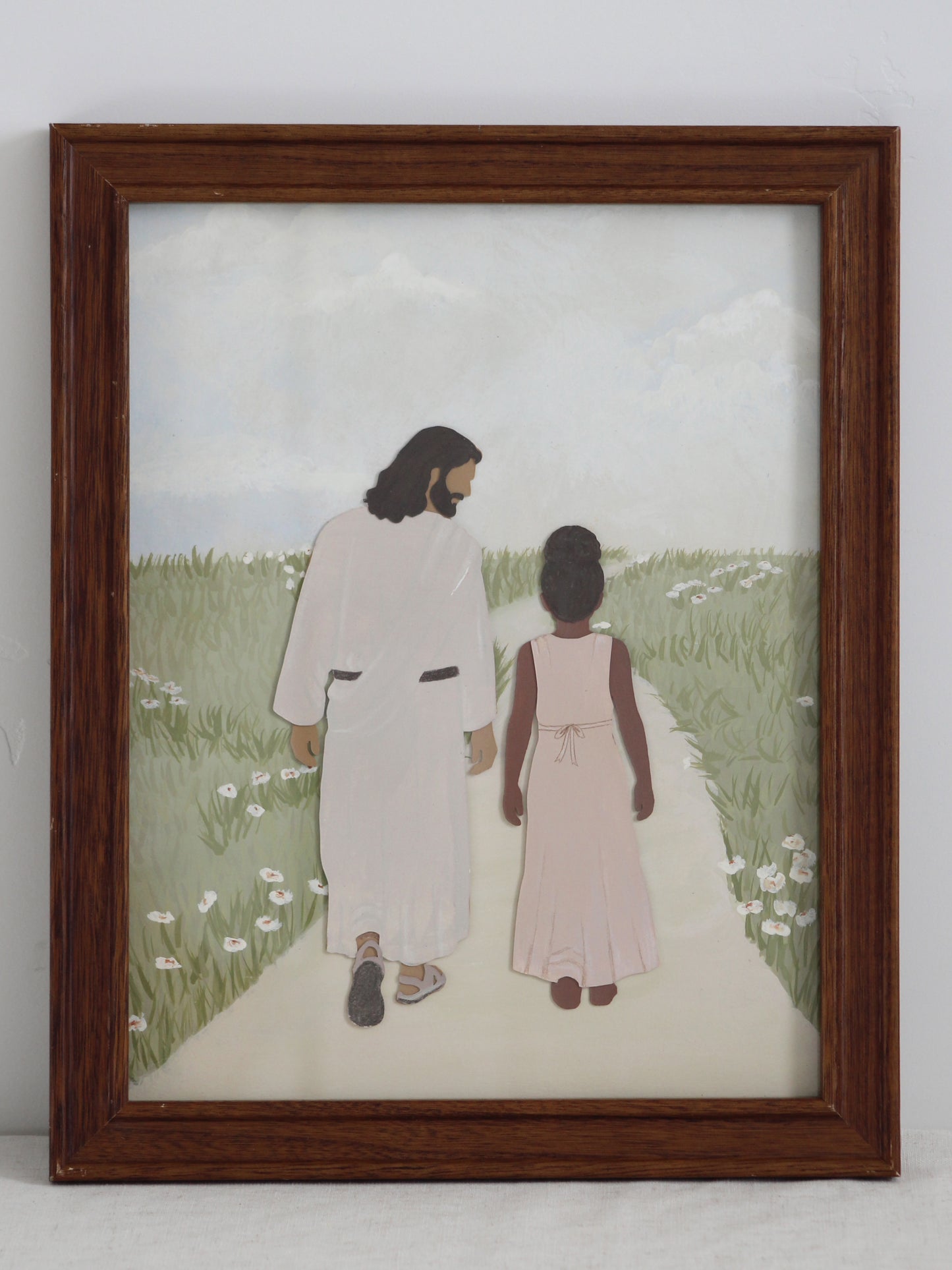 Walk With Him, Customizable Collage Art
