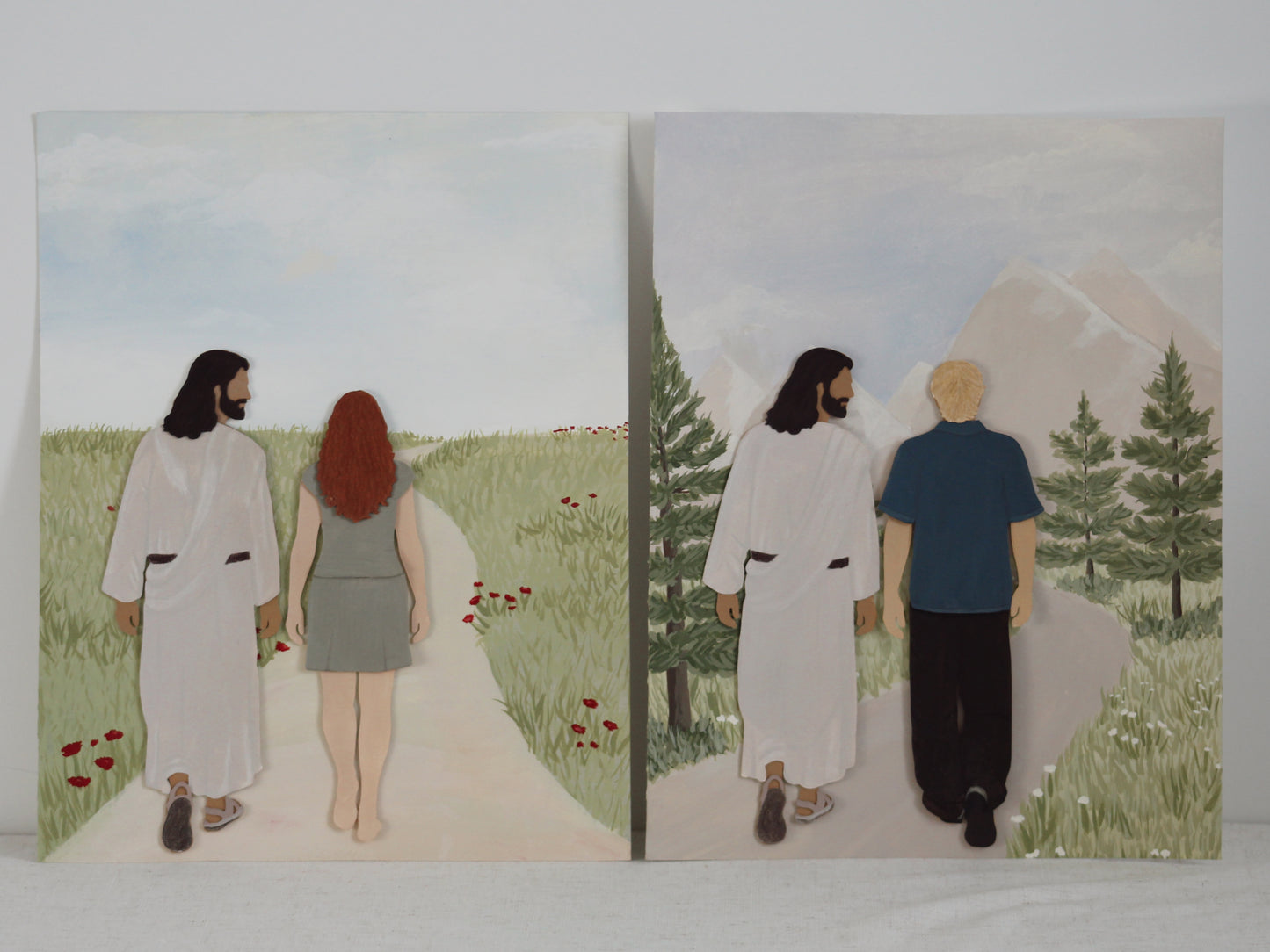 Walk With Him, Customizable Collage Art